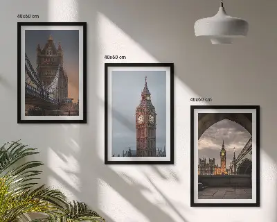London Bridge és Big Ben fali dekorációs képkészlet többrészes falikép