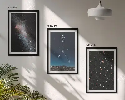 Fali dekoráció képkészlet űrgalaxis Rák csillagkép mintával