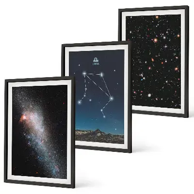 Mérleg galaxis égboltja keretezett kép szett hálószobába