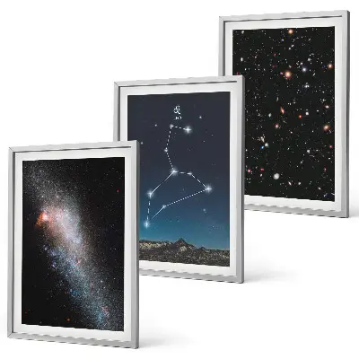 Oroszlán csillagkép galaxis falikép szett keretezett kivitelben hálószobába