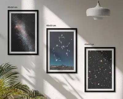 Keretezett képszett hálószobába galaxisok, csillagképek és űr motívumok, Nyilas csillagképpel