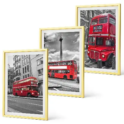 Keretezett képszett piros londoni buszokkal hálószobába