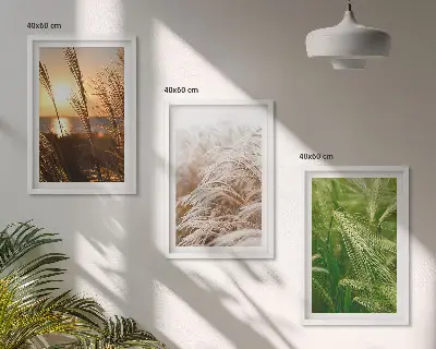 Színes füvek természet poszter keretezett képszett hálószobába