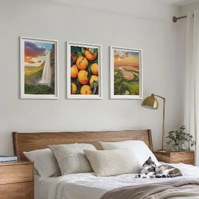 Orange Mountain vízesés fali dekoráció kép készlet