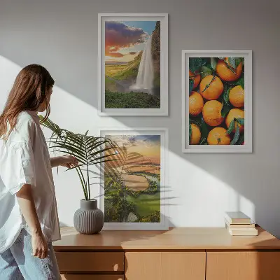 Orange Mountain vízesés fali dekoráció kép készlet