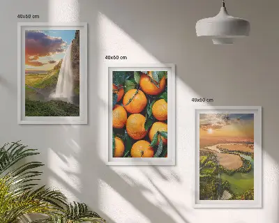 Orange Mountain vízesés fali dekoráció kép készlet
