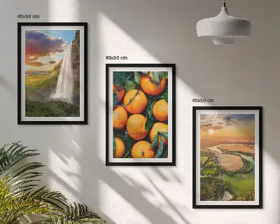 Orange Mountain vízesés fali dekoráció kép készlet
