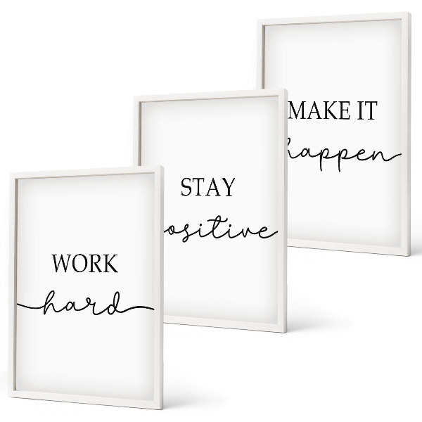 Fali dekoráció kép készlet Minimalista motivációs feliratok