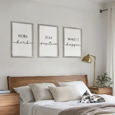 Minimalista motivációs feliratok fali dekoráció kép készlet