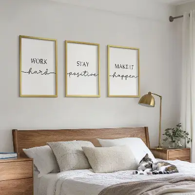 Minimalista motivációs feliratok fali dekoráció kép készlet