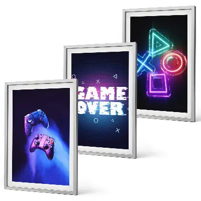 Game Over Gamepadek fali dekoráció képkészlet fali dekoráció képkészlet
