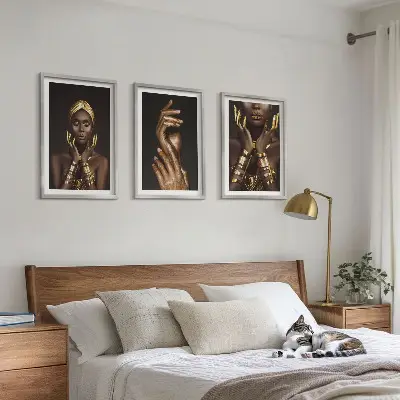 Afrikai nők portréi fali dekorációs képszett fali dekoráció képszett