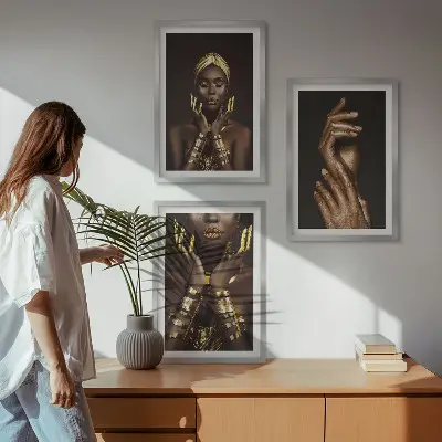 Afrikai nők portréi fali dekorációs képszett fali dekoráció képszett