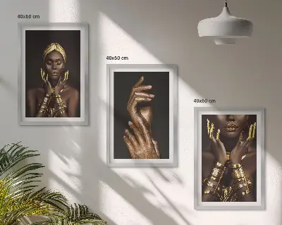 Afrikai nők portréi fali dekorációs képszett fali dekoráció képszett