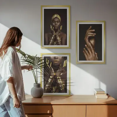 Afrikai nők portréi fali dekorációs képszett fali dekoráció képszett