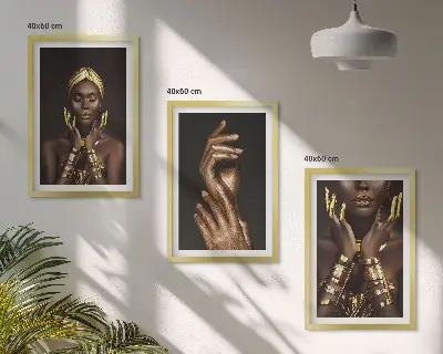 Afrikai nők portréi fali dekorációs képszett fali dekoráció képszett