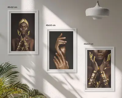 Afrikai nők portréi fali dekorációs képszett fali dekoráció képszett