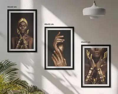 Afrikai nők portréi fali dekorációs képszett fali dekoráció képszett