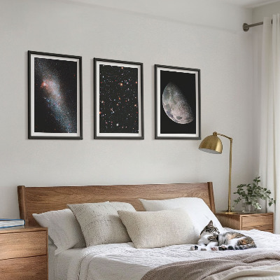 Fali dekoráció kép készlet Űr galaxisok csillagok hold