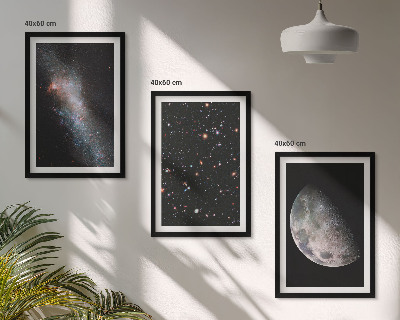 Fali dekoráció kép készlet Űr galaxisok csillagok hold