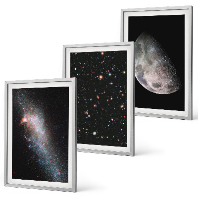 Fali dekoráció kép készlet Űr galaxisok csillagok hold
