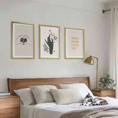 Minimalista bohém illusztráció készlet fali dekoráció képek