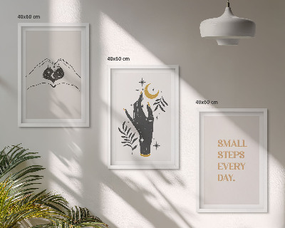 Fali dekoráció kép készlet Minimalista bohém illusztrációk