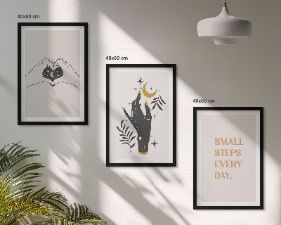 Fali dekoráció kép készlet Minimalista bohém illusztrációk