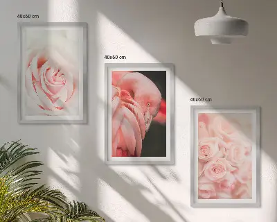 Keretezett képszett hálószobába pasztellrózsaszín flamingók mintával