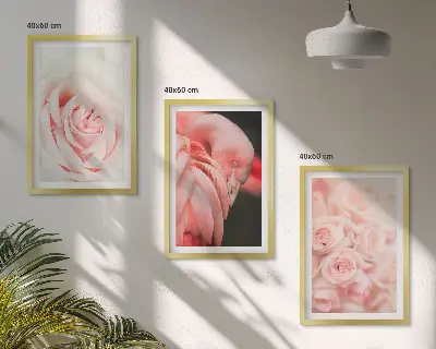 Keretezett képszett hálószobába pasztellrózsaszín flamingók mintával