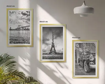 Keretezett képszett hálószobába városi kilátás hidakkal és az Eiffel-toronnyal