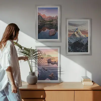 Hegyi tájak falikép szett dekorációs képkészlet