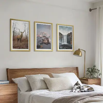 Fali dekorációs képkészlet vad hegyi tájak mintával