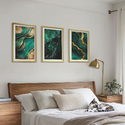 Keretezett kép szett hálószobába Elegáns kőminták