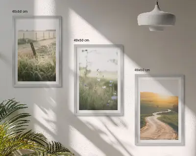 Tájkép réti út nyugat keretezett képszett hálószobába