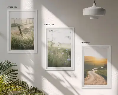 Tájkép réti út nyugat keretezett képszett hálószobába