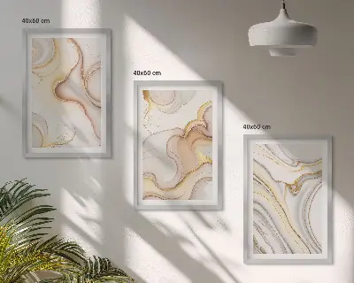 Lineáris absztrakt motívumok fali dekoráció kép készlet