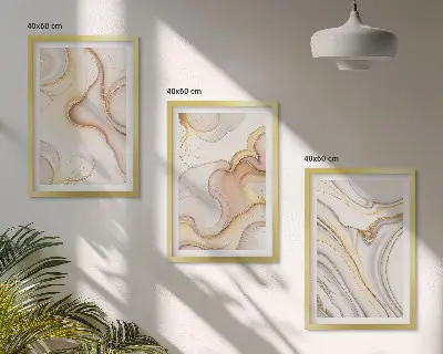 Lineáris absztrakt motívumok fali dekoráció kép készlet