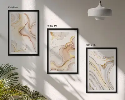 Lineáris absztrakt motívumok fali dekoráció kép készlet