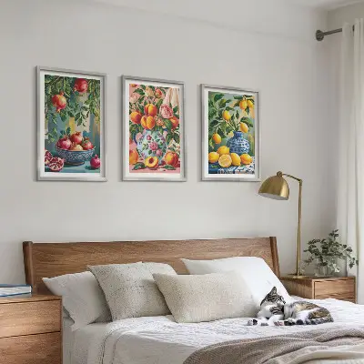 Gránátalma gyümölcskompozíciók fali dekoráció kép készlet