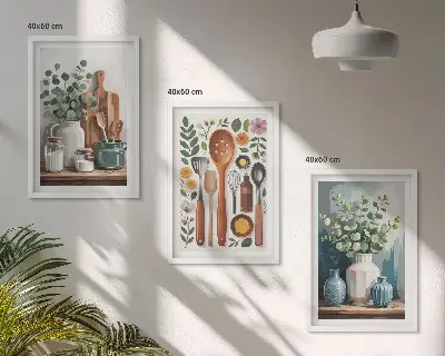 Keretezett képszett hálószobába növényi mintás konyhai dekoráció