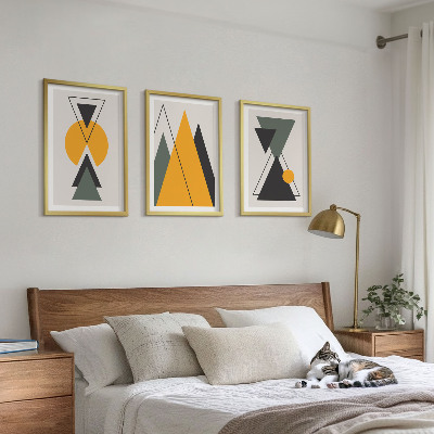 Fali dekoráció kép készlet Absztrakt geometriai alakzatok