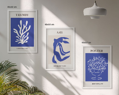 Fali dekoráció kép készlet Matisse absztrakt plakátjai