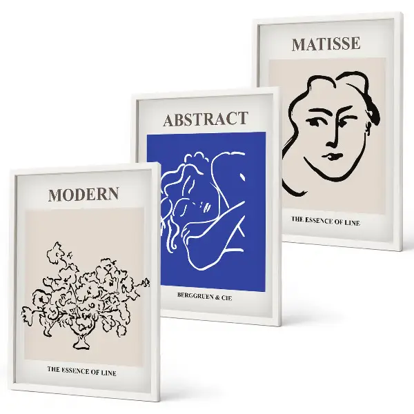 Matisse modern plakát szett keretezett képek hálószobába
