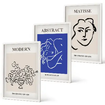 Matisse modern plakát szett keretezett képek hálószobába