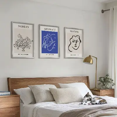 Matisse modern plakát szett keretezett képek hálószobába