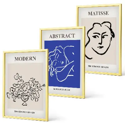 Matisse modern plakát szett keretezett képek hálószobába