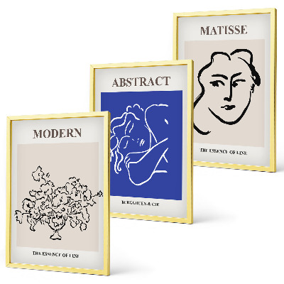 Keretezett kép szett hálószobába Matisse modern plakátjai