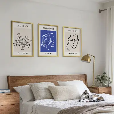 Matisse modern plakát szett keretezett képek hálószobába