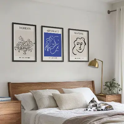 Matisse modern plakát szett keretezett képek hálószobába